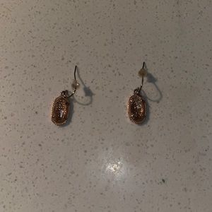 Gold dusty glass & rose gold earrings KENDRA SCOTT